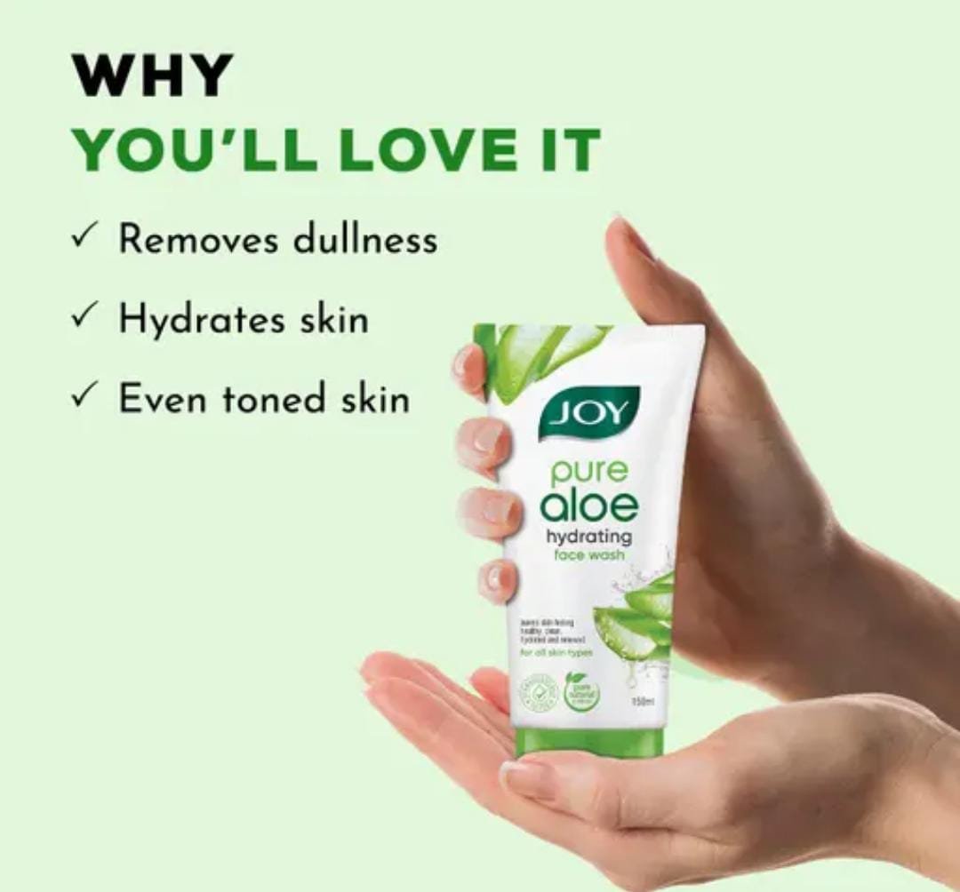 Joy Aloe Face Wash | Pack of 4 × 50ml | Gentle Hydrating Cleanser with Aloe Vera | For Men & Women - Image 2