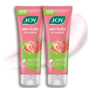 Joy Oil Removal Strawberry Face Wash | Pack of 2 × 100ml | Gentle Cleanser with Strawberry Extracts | For Men & Women