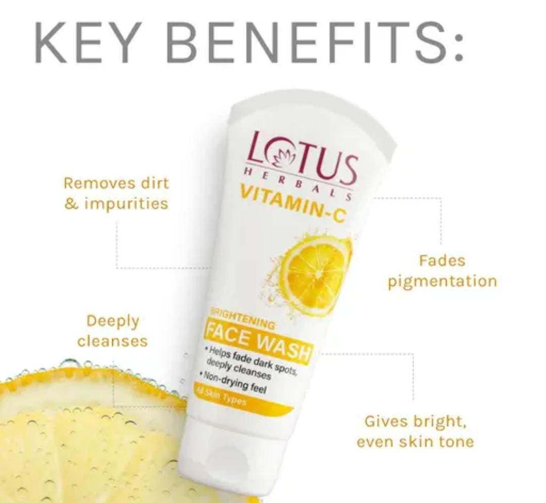 Lotus Herbals Vitamin C Brightening Face Wash | 100ml | Glow-Boosting Cleanser with Vitamin C & Natural Extracts | For Men & Women - Image 4
