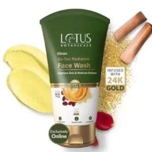 Lotus Botanicals Ubtan De-Tan Radiance Face Wash | 100ml | Removes Tan, Dirt & Impurities | For Naturally Glowing Skin