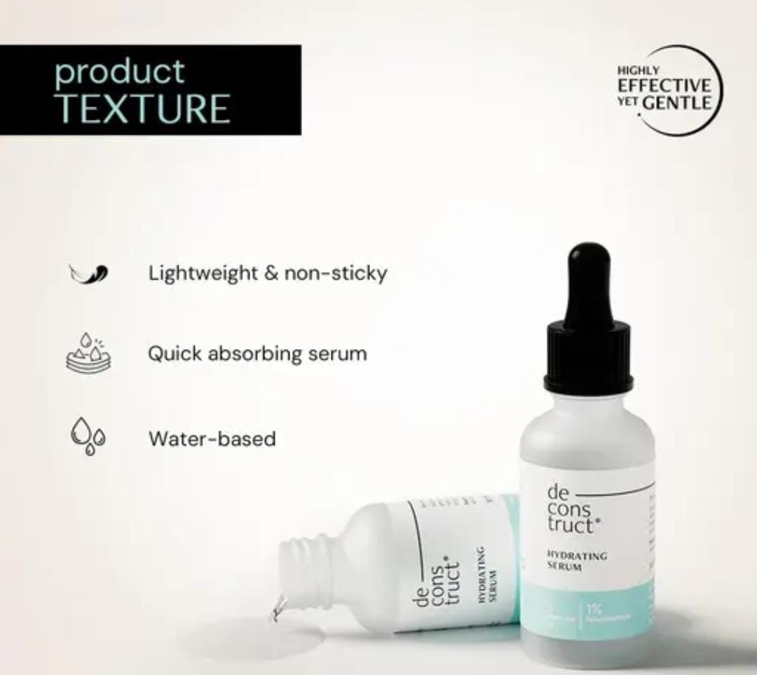 Deconstruct Hydrating Serum | 30ml | 2% Hyaluronic Acid + 1% Niacinamide | Intense Hydration & Barrier Repair - Image 2