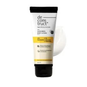 Deconstruct De-Tan Sunscreen Body Lotion | SPF 50 PA++++ | Water-Resistant UVA & UVB Protection | 100ml