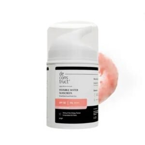 Deconstruct Invisible Water Sunscreen | 40g | SPF 50 PA+++ | Broad-Spectrum UVA & UVB Protection | Instant Cooling, 80-Min Water Resistance, No White Cast