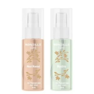 Ronzille Luxe Fine Fragrance Mist Body Spray Combo | Pack of 2 × 60ml | Most Wanted & Mystara | Long-Lasting Scents for Women