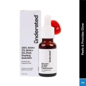 Underrated 25% AHA + 2% BHA + 5% PHA Peeling Solution | Exfoliating & Brightening | For Pigmentation, Acne Marks & Uneven Texture | For Men & Women | 20g