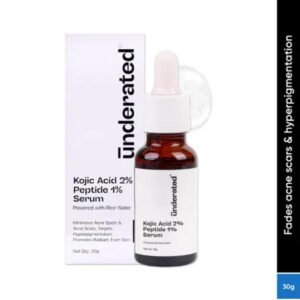 Underrated Kojic Acid 2% + Peptide 1% Serum | Brightening & Spot Correction | With Rice Water Extract | Treats Pigmentation & Acne Scars | For All Skin Types | 30g