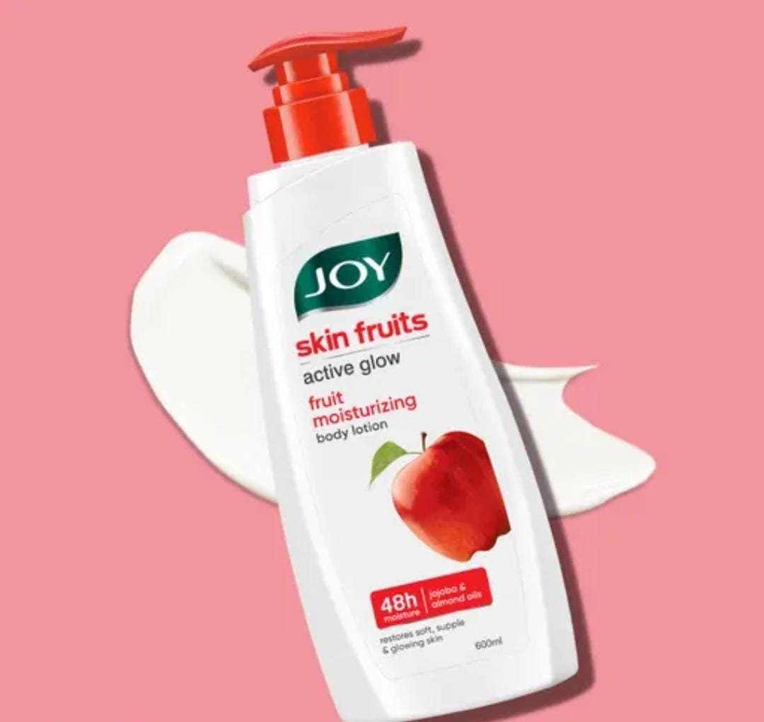Joy Skin Fruits Lightweight Body Lotion | With Almond Oil & Jojoba Oil | Summer Hydration & Radiance | For Men & Women | 600ml
