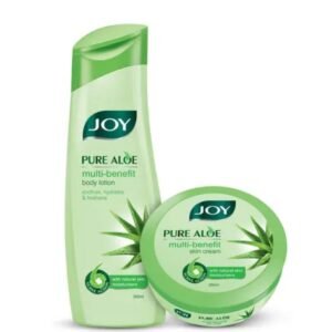 Joy Pure Aloe Multi-Benefit Body Lotion (300ml) + Joy Pure Aloe Multi-Benefit Skin Cream (200ml) Combo | Hydration, Soothing & Radiance | For Men & Women | All Skin Types