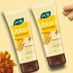 Joy De-Tan Ubtan Face Wash | With Saffron, Sandalwood & Turmeric | Clears Tan & Brightens Skin | 100ml × 2 Pack