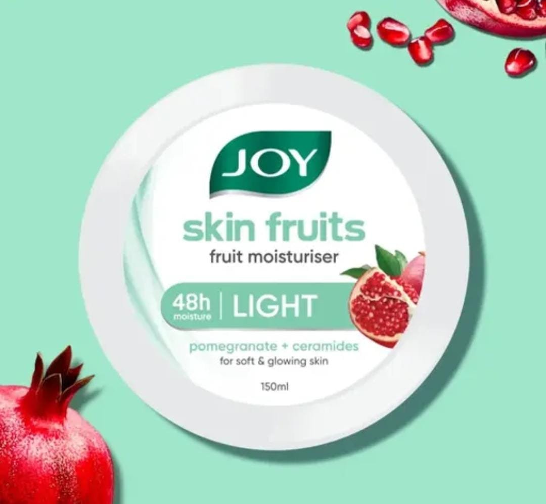 Joy Skin Fruits Fruit Moisturizer | 48H Moisture Light Formula | With Pomegranate + Ceramide | For Soft & Glowing Skin | 150ml