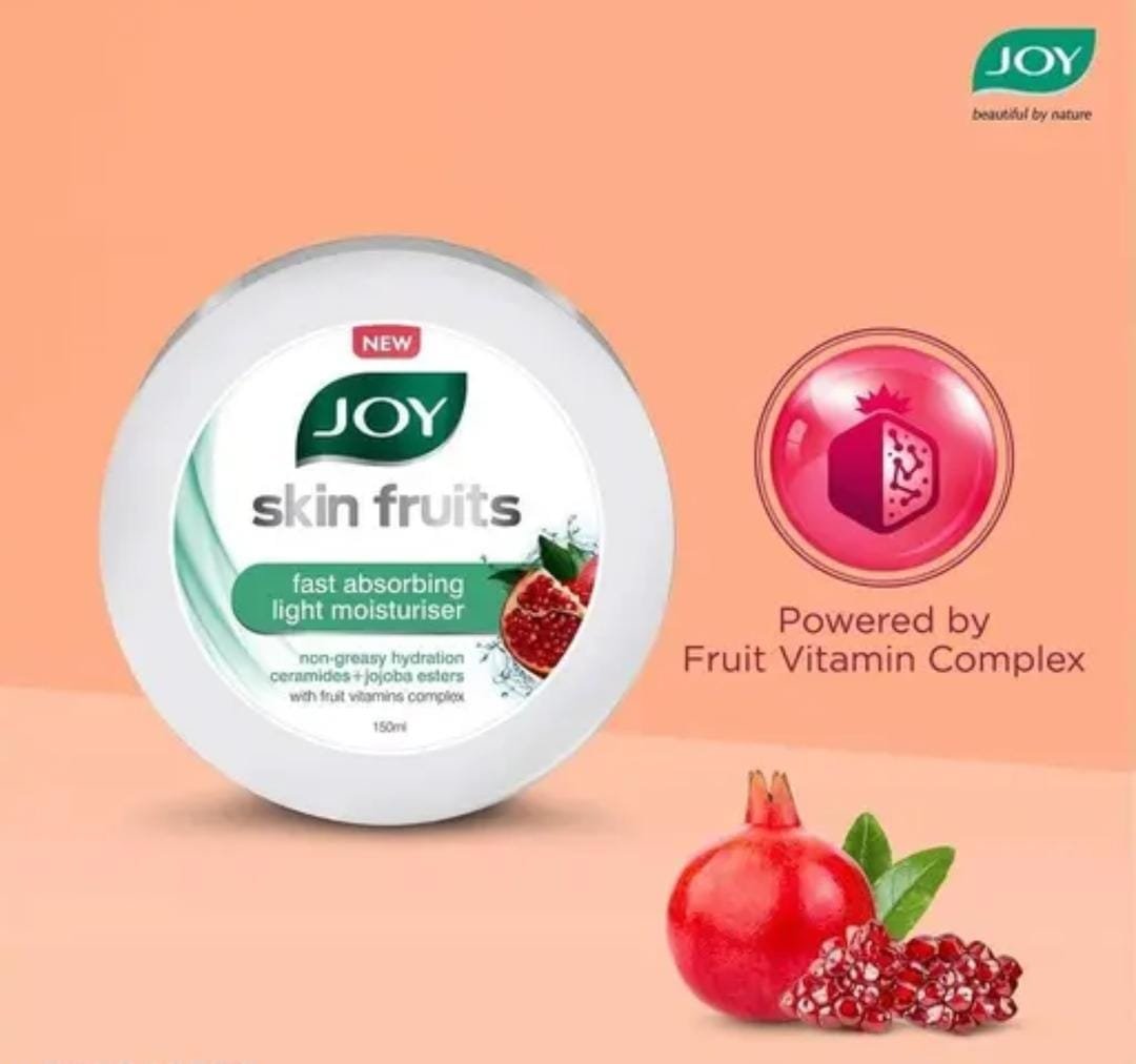 Joy Skin Fruits Fruit Moisturizer | 48H Moisture Light Formula | With Pomegranate + Ceramide | For Soft & Glowing Skin | 150ml - Image 4