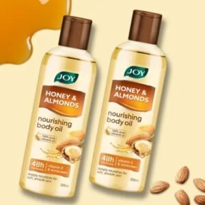 Joy Honey & Almonds Nourishing Body Oil | 100% Pure Almond Oil + Vitamin E | 48H Moisture & Deep Nourishment | 200ml × 2 Pack
