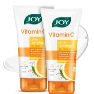 Joy Vitamin C Glow Reviving Gel Face Wash | With Tropical Orange & Vitamin E | For All Skin Types | 150ml × 2 Pack