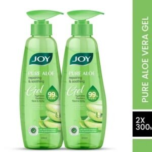 Joy Pure Aloe Gel | Repairing & Soothing | 99% Pure Aloe Vera Gel for Face & Body | 300ml × 2 Pack