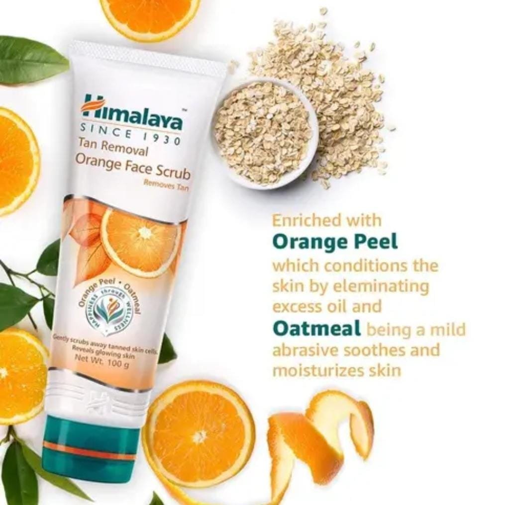 Himalaya Tan Removal Orange Face Scrub | Exfoliation & Brightening | 100g × 2 Pack - Image 3