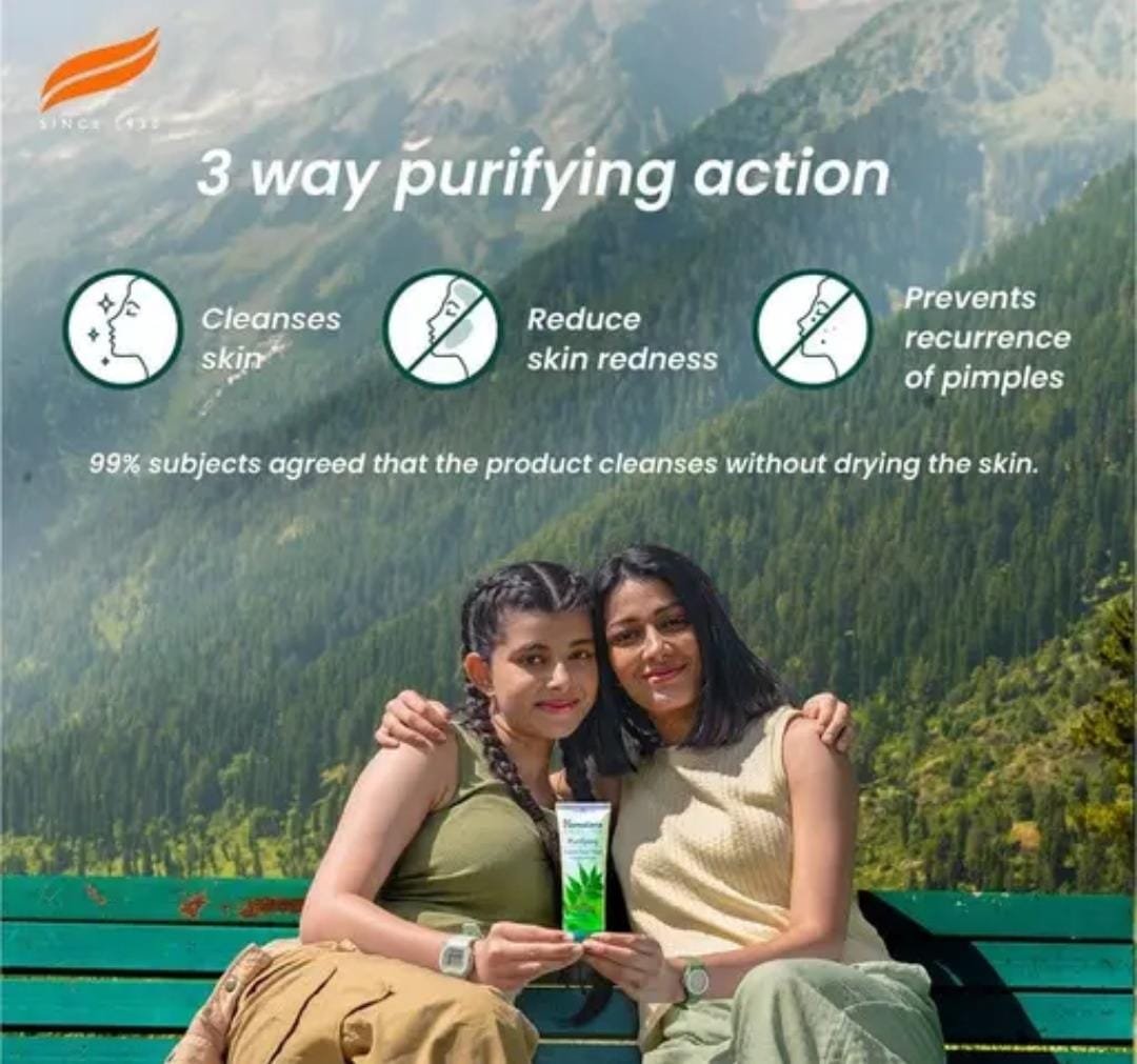 Himalaya Purifying Neem Face Wash (100ml) & Purifying Neem Face Scrub (100g) | Pimple Prevention & Deep Cleansing Combo - Image 2
