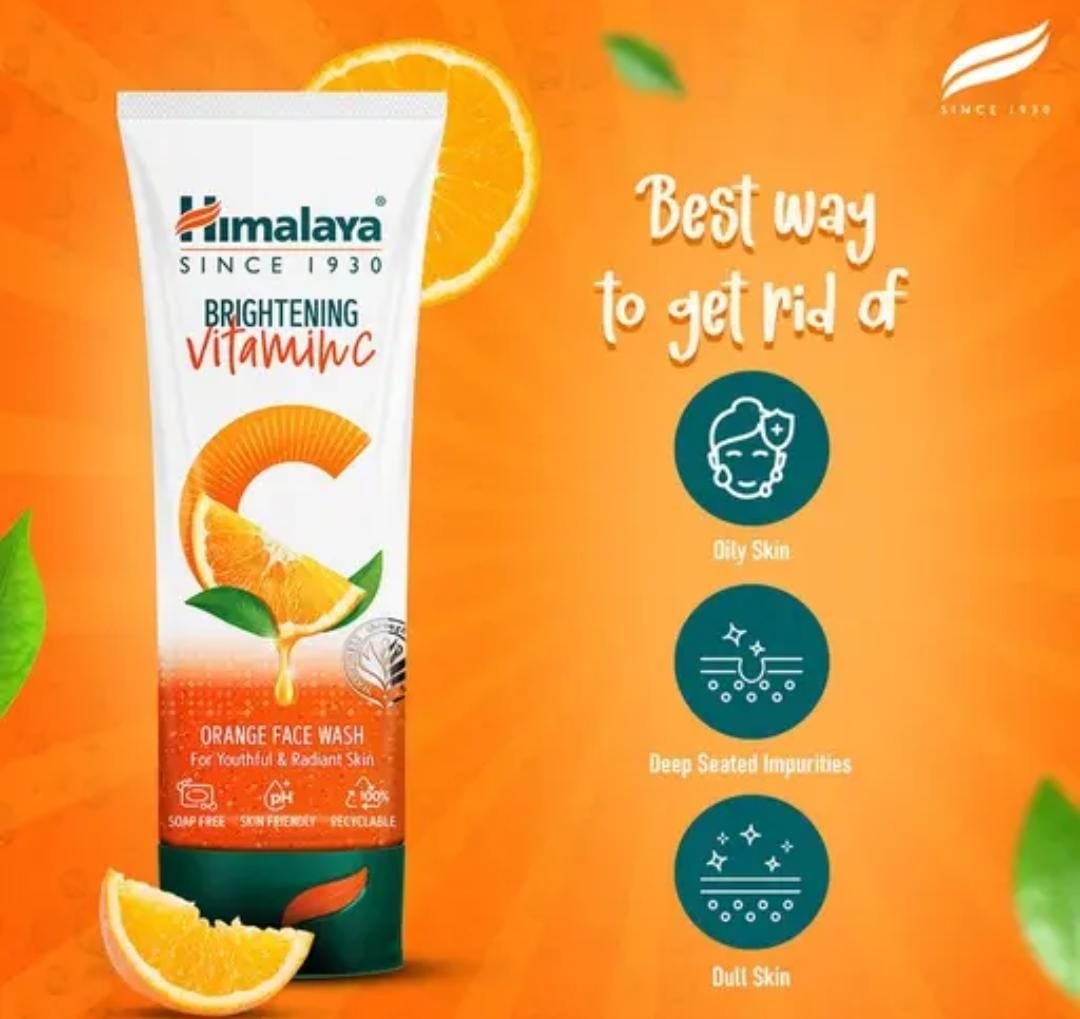 Himalaya Brightening Vitamin C Orange Face Wash | Glow & Refreshing Cleanse | 100ml × 2 Pack - Image 4