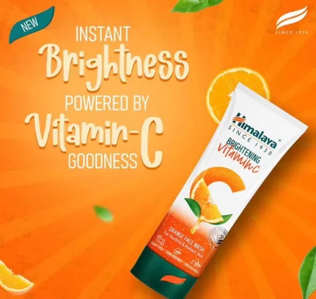 Himalaya Brightening Vitamin C Orange Face Wash | Glow & Refreshing Cleanse | 100ml × 2 Pack - Image 3