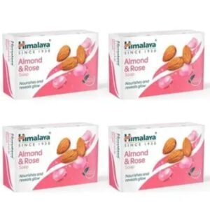 Himalaya Almond & Rose Soap | Gentle Cleansing & Skin Softness | 75g × 4 Pack