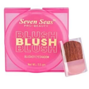 Seven Seas Blusher & Eyeshadow | Pink Bloom | 11.5g | Buildable Coverage, Easy to Blend, Perfect Pigmentation | With Brush