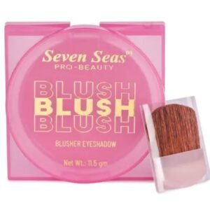 Seven Seas Blusher & Eyeshadow | Sweet Peach | 11.5g | Buildable Coverage, Easy to Blend, Perfect Pigmentation | With Brush