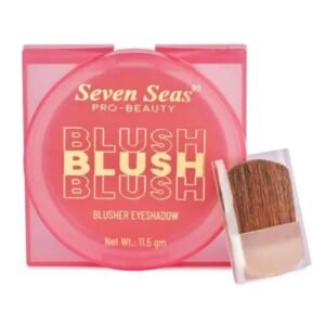 Seven Seas Blusher & Eyeshadow | Carmine | 11.5g | Buildable Coverage, Easy to Blend, Perfect Pigmentation | With Brush