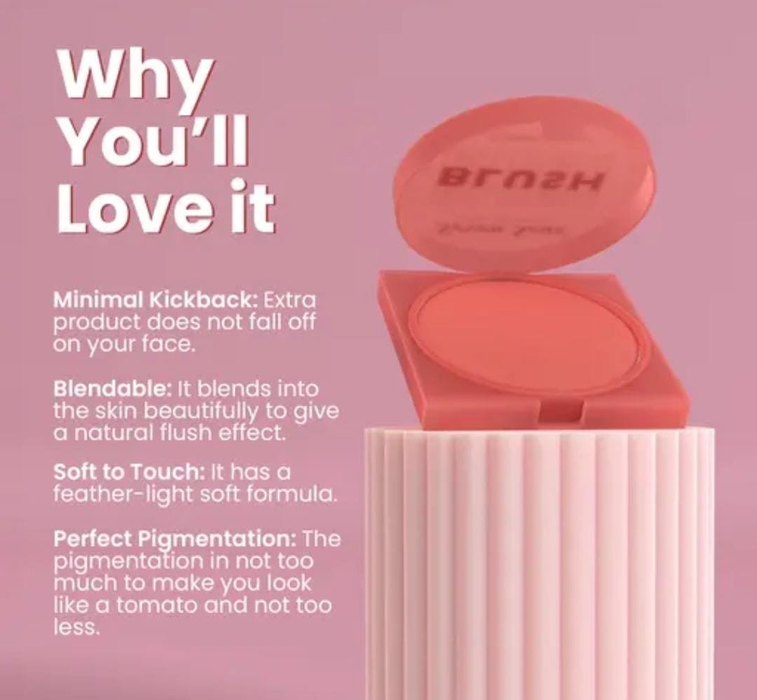 Seven Seas Blusher & Eyeshadow | Carmine | 11.5g | Buildable Coverage, Easy to Blend, Perfect Pigmentation | With Brush - Image 2