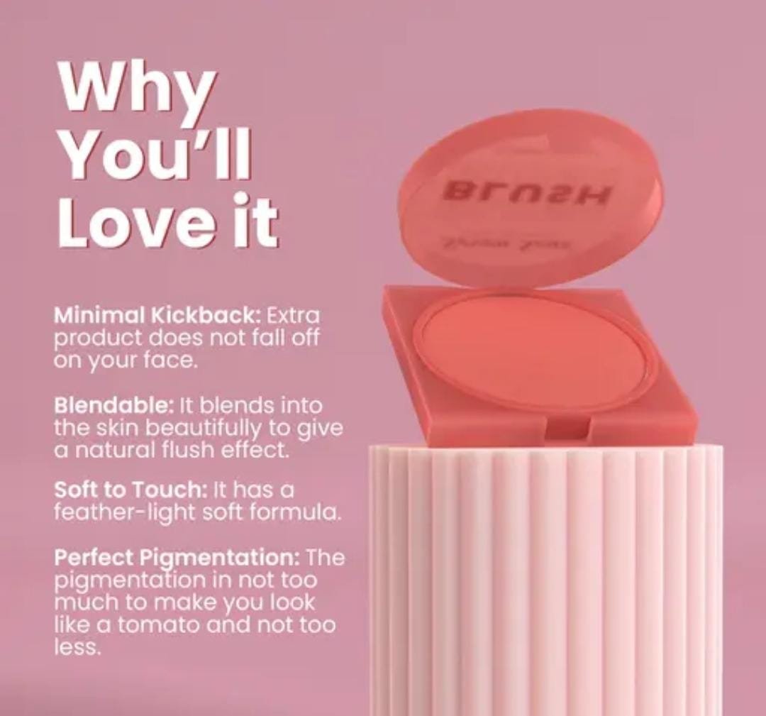 Seven Seas Blusher & Eyeshadow | Peachy Rose | 11.5g | Buildable Coverage, Easy to Blend, Perfect Pigmentation | With Brush - Image 2