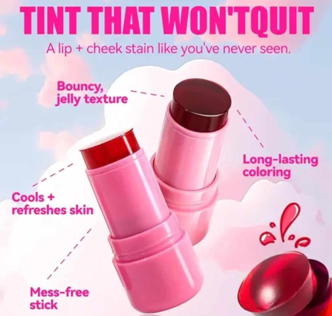 Seven Seas Jelly Blush Tint | Jelly Texture | Long-Lasting | Mess-Free Stick | Splash Berry | 5g - Image 3
