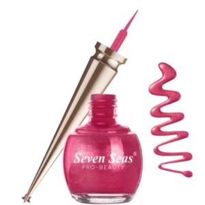 Seven Seas Waterproof Liquid Color Eyeliner | Pink | 5ml | Smudge-Proof & Long-Lasting
