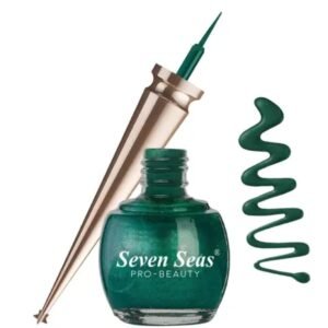 Seven Seas Waterproof Liquid Color Eyeliner | Pearl Green | 5ml | Smudge-Proof & Long-Lasting