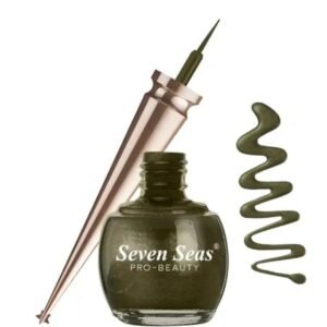 Seven Seas Waterproof Liquid Color Eyeliner | Coffee | 5ml | Smudge-Proof & Long-Lasting
