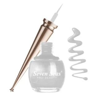 Seven Seas Waterproof Liquid Color Eyeliner | Silver | 5ml | Smudge-Proof & Long-Lasting