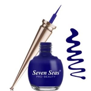 Seven Seas Waterproof Liquid Color Eyeliner | Dark Blue | 5ml | Smudge-Proof & Long-Lasting