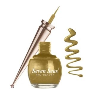 Seven Seas Waterproof Liquid Color Eyeliner | Golden | 5ml | Smudge-Proof & Long-Lasting