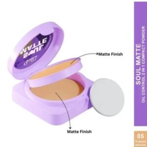 Glam21 Soul Matte Oil Control 2-in-1 Compact Powder | Toasted Almond | 18g | Air-Light Formula | SPF 20 | With Hyaluronic Acid, Squalane & Mango Butter