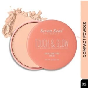Seven Seas Touch & Glow Full Coverage Compact Powder | Shade 03 | Oil-Free | For All Skin Types