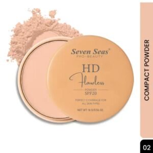 Seven Seas HD Flawless Compact Powder | Shade 02 | SPF 20 | Perfect Coverage | Soft Texture