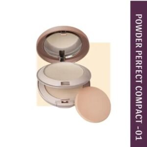 Glam21 Powder Perfect Complexion 2-in-1 Compact | Warm Beige 01 | 24g | Oil Control Formula | Sweatproof | Flowy Matte Finish