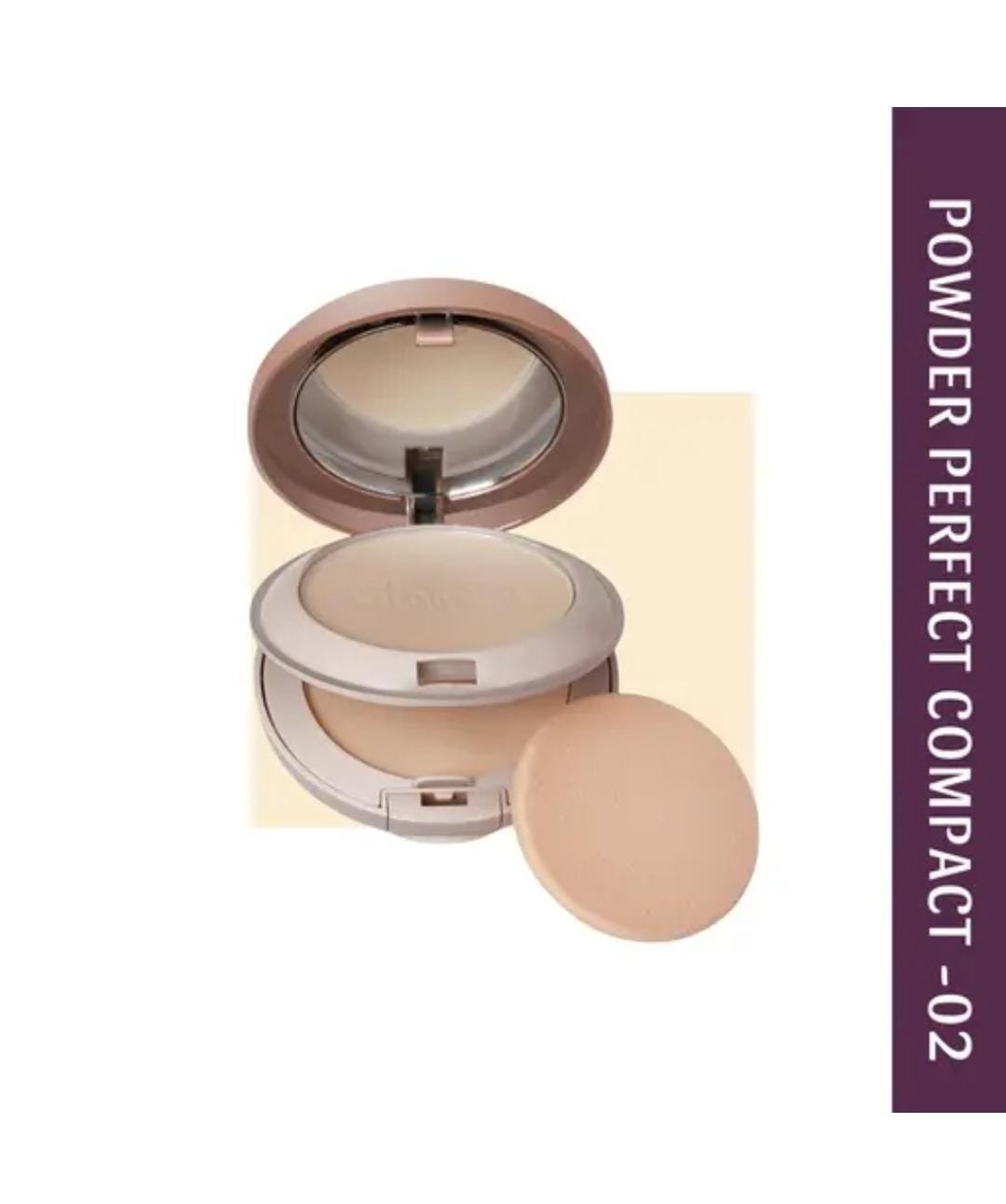 Glam21 Powder Perfect Complexion 2-in-1 Compact | Classic Ivory 02 | 24g | Oil Control Formula | Sweatproof | Flowy Matte Finish