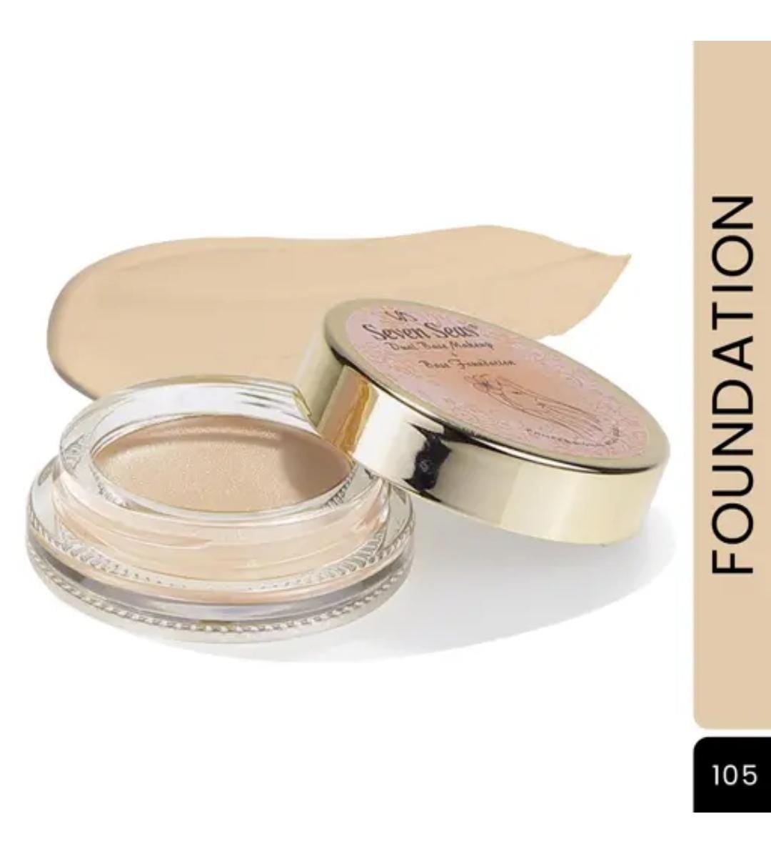 Seven Seas Dual Base Makeup Professional Real Base Foundation | Full Coverage | Long-Lasting | Matte Finish shade 105