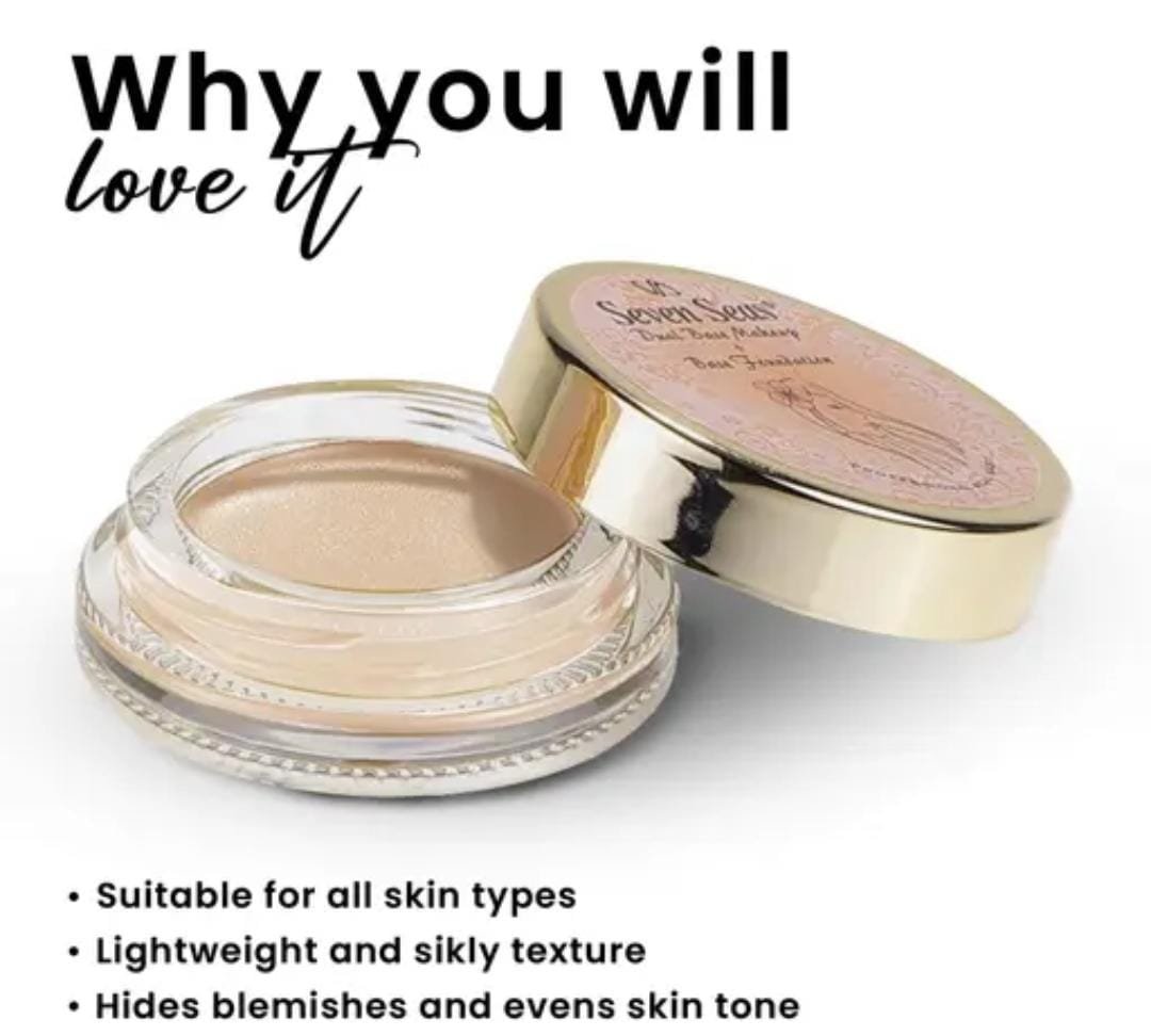 Seven Seas Dual Base Makeup Professional Real Base Foundation | Full Coverage | Long-Lasting | Matte Finish shade 105 - Image 2