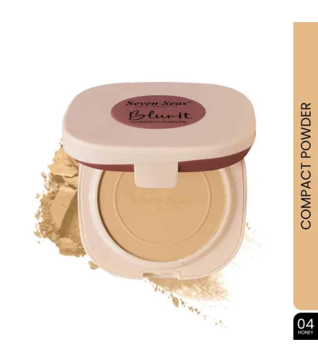 Seven Seas 2-in-1 Blur It Compact Powder | Honey | 14g | Light Soft Focus | Oil Control | Matte Effect