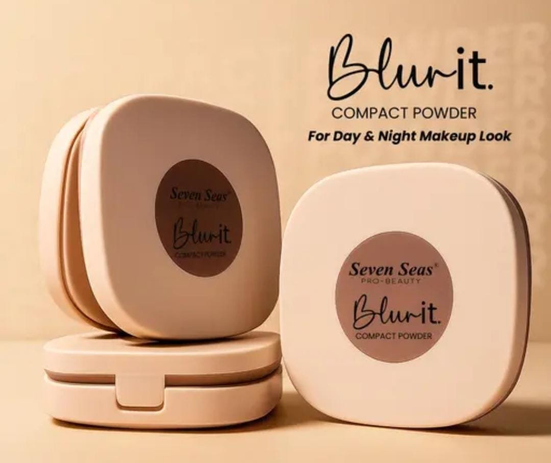 Seven Seas 2-in-1 Blur It Compact Powder | Honey | 14g | Light Soft Focus | Oil Control | Matte Effect - Image 2