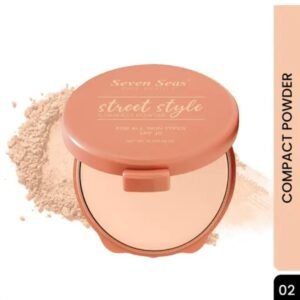 Seven Seas Street Style Compact Powder | Shade 02 | Perfect Coverage | SPF 20 | Suitable for All Skin Types