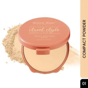 Seven Seas Street Style Compact Powder | Shade 01 | Perfect Coverage | SPF 20 | Suitable for All Skin Types