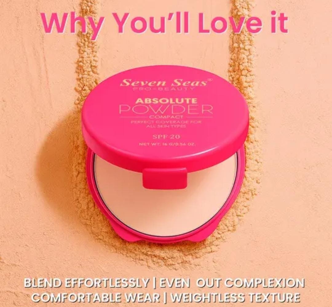 Seven Seas Absolute Compact Powder | Shade 04 | Perfect Coverage | Weightless Texture | Blends Effortlessly | For Women - Image 4