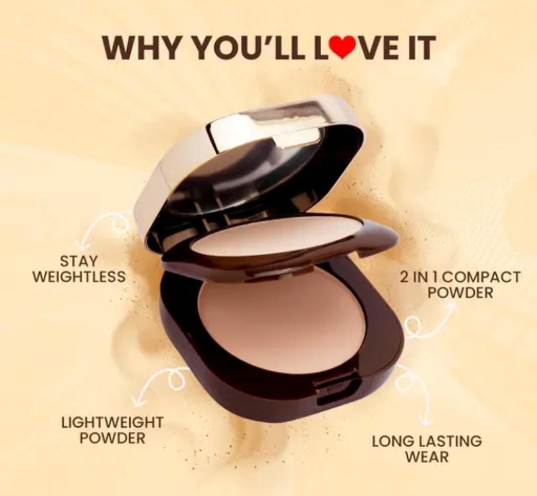 Red4 Stay Weightless Compact Powder | Shade 02 | Oil-Free | Perfect Coverage | For Women - Image 3