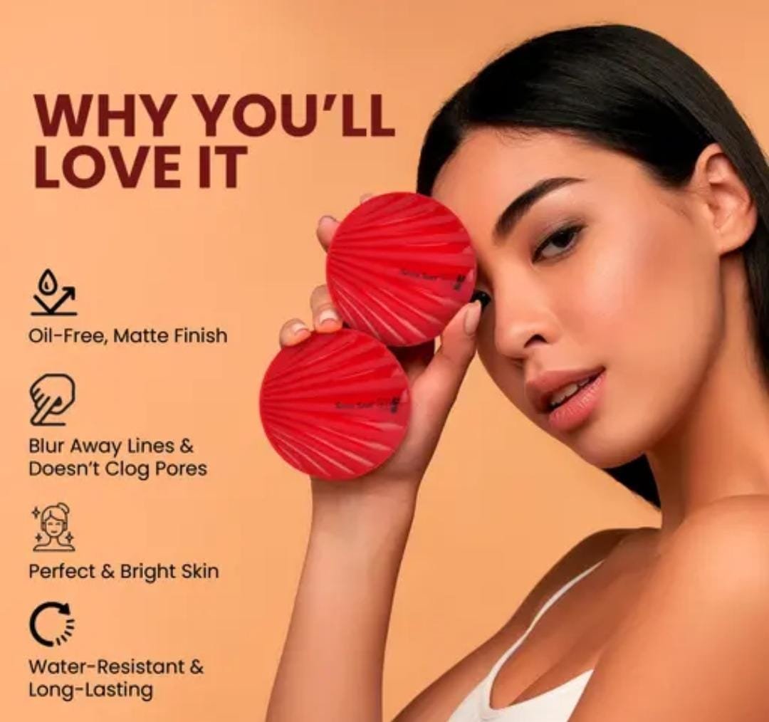 Red4 Soft Line Compact Powder | Shade 02 | Oil-Free | Matte Finish | For Women - Image 3