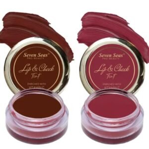 Seven Seas Lips & Cheeks Tint | Maroon & Mandy | Enriched with Vitamin C | For Lips, Cheeks & Eyes | 8g | Pack of 2
